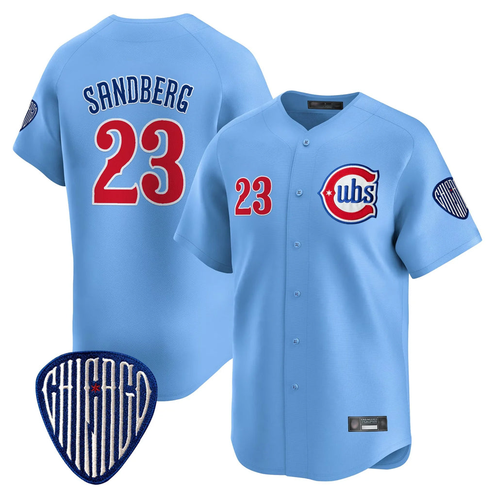 Arlishia C.Cubs #23 Ryne Sandberg Player Blue Vapor Premier Limited Home Stitched Jerseys