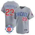 Arlishia C.Cubs #23 Ryne Sandberg Player Gray Road 150th Anniversary Limited Home Stitched Jerseys