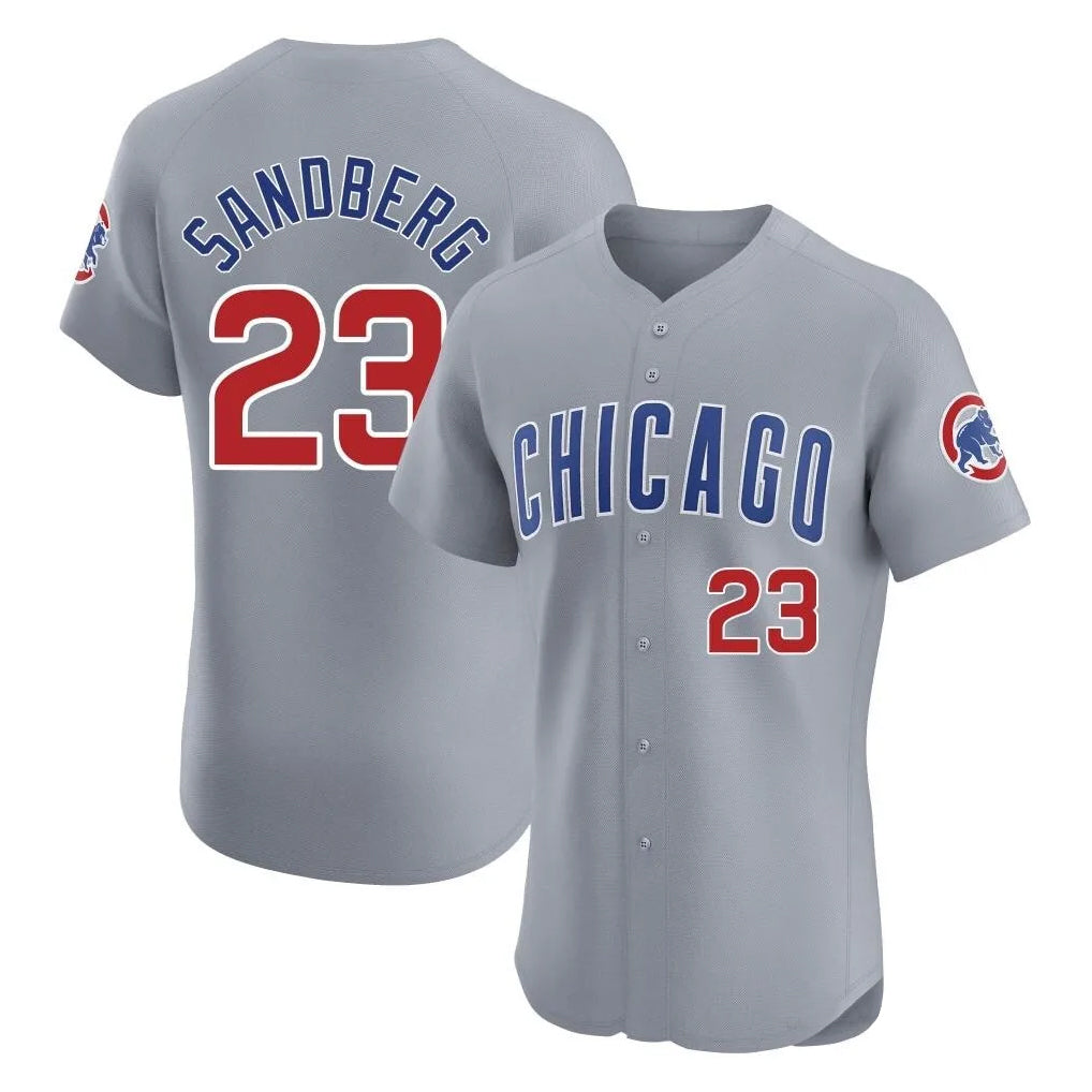 Arlishia C.Cubs #23 Ryne Sandberg Player Gray Road Limited Elite Home Stitched Jerseys