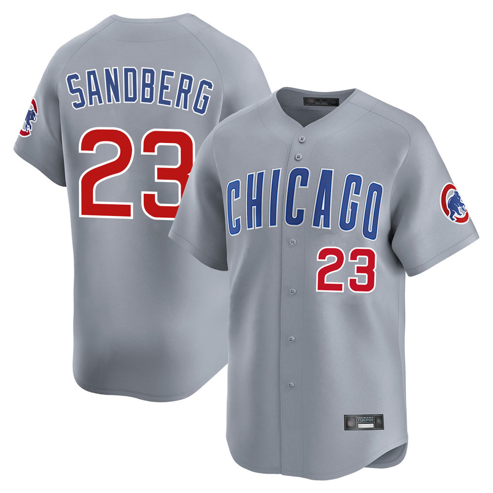 Arlishia C.Cubs #23 Ryne Sandberg Player Gray Road Limited Home Stitched Jerseys