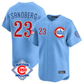 Arlishia C.Cubs #23 Ryne Sandberg Player Light Blue 150th Anniversary Limited Home Stitched Jerseys