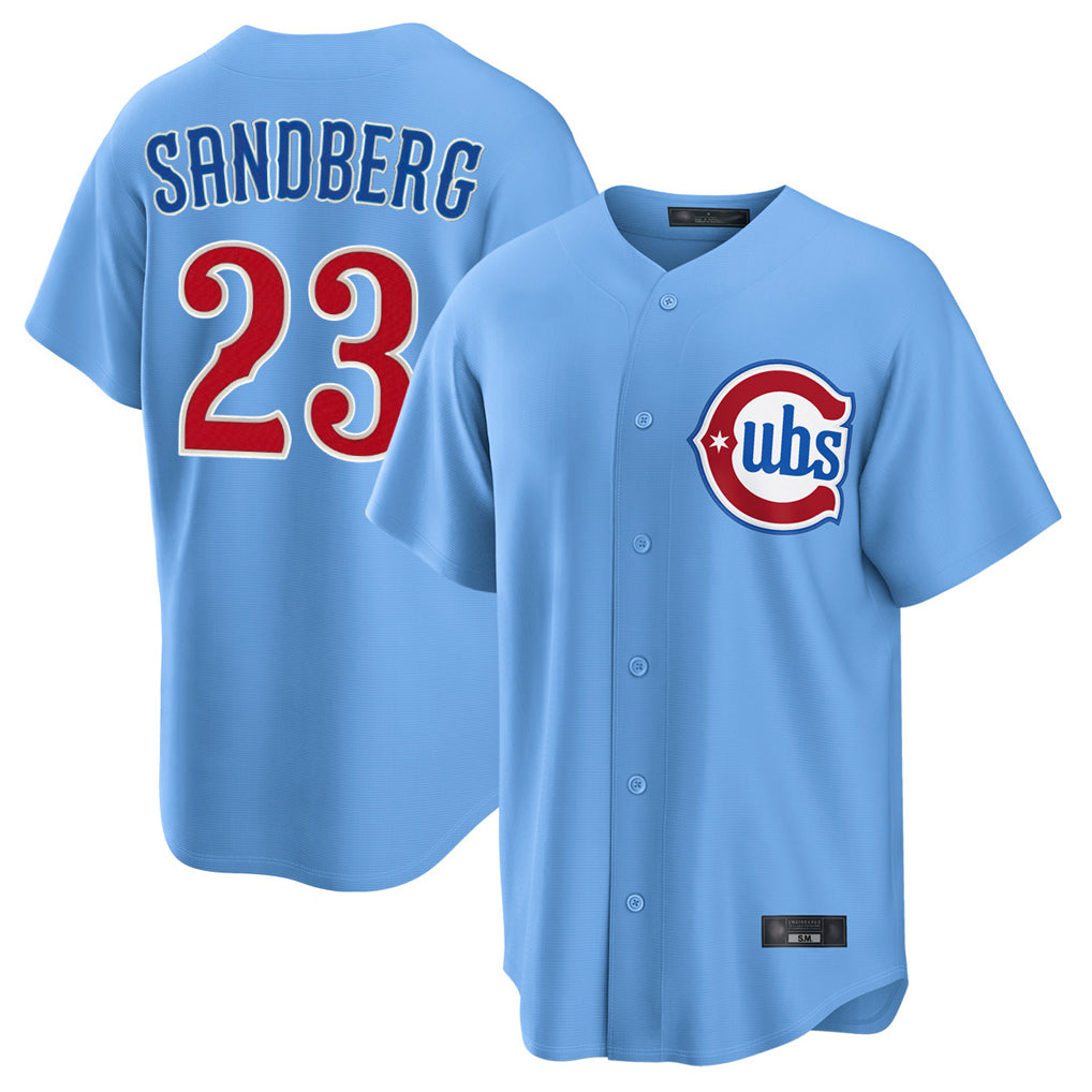 Arlishia C.Cubs #23 Ryne Sandberg Player Light Blue Home Game Stitched Jerseys