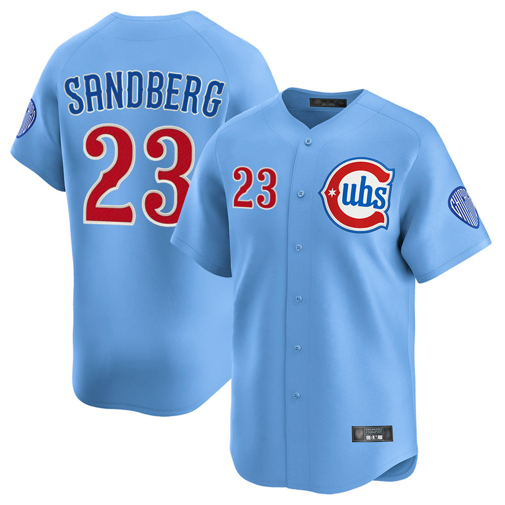 Arlishia C.Cubs #23 Ryne Sandberg Player Light Blue Limited Home Stitched Jerseys