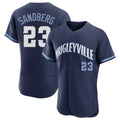 Arlishia C.Cubs #23 Ryne Sandberg Player Navy City Connect Limited Elite Home Stitched Jerseys