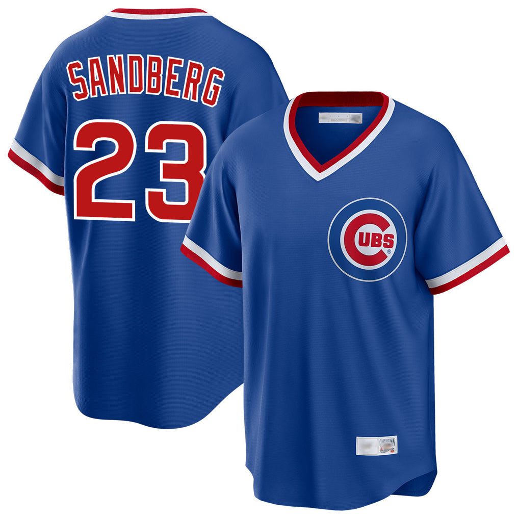 Arlishia C.Cubs #23 Ryne Sandberg Player Royal T-shirt Cooperstown Collection Limited Stitched Jerseys