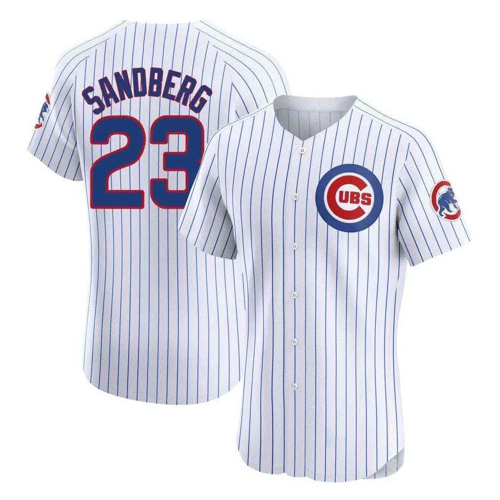 Arlishia C.Cubs #23 Ryne Sandberg Player White Limited Elite Home Game Stitched Jerseys