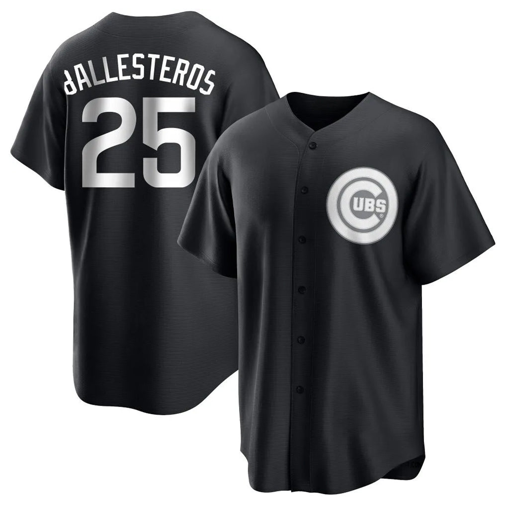 Arlishia C.Cubs #25 Mois¨¦s Ballesteros Player Black Game Stitched Jerseys