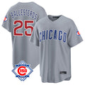 Arlishia C.Cubs #25 Mois¨¦s Ballesteros Player Gray 150th Anniversary Home Game Stitched Jerseys