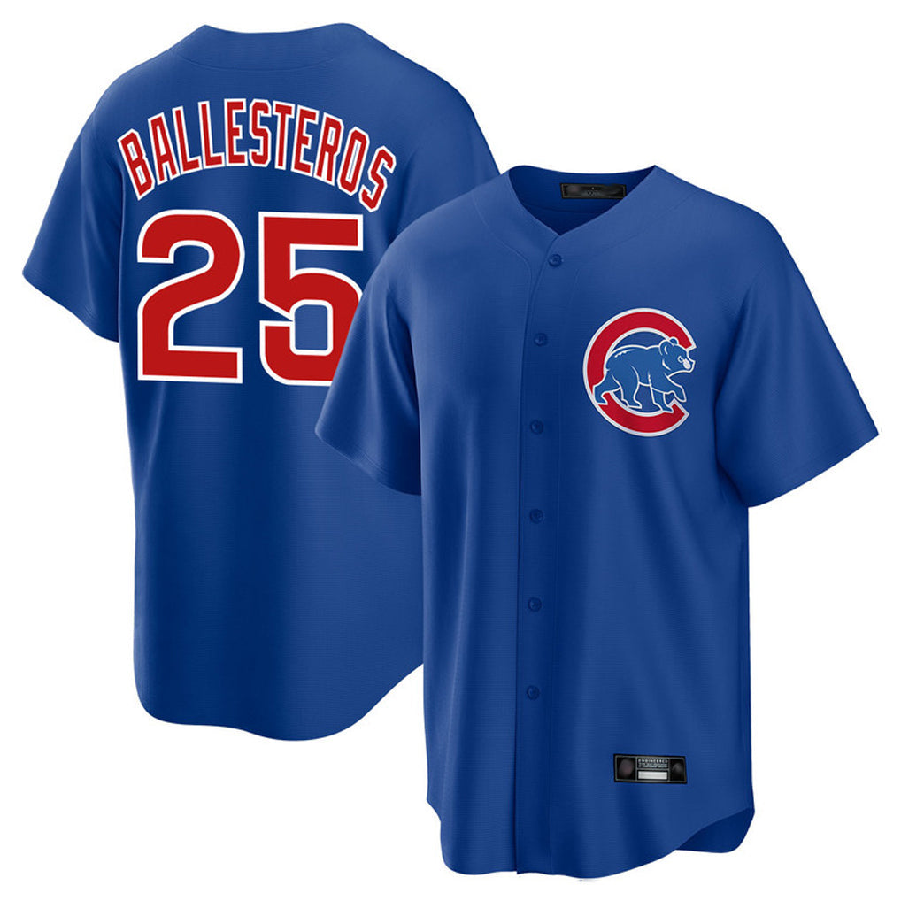 Arlishia C.Cubs #25 Mois¨¦s Ballesteros Player Royal Home Game Stitched Jerseys