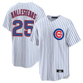 Arlishia C.Cubs #25 Mois¨¦s Ballesteros Player White Game Home Stitched Jerseys