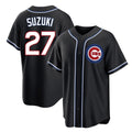 Arlishia C.Cubs #27 Seiya Suzuki Player Black Fashion Out Game Stitched Jerseys