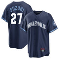 Arlishia C.Cubs #27 Seiya Suzuki Player Navy City Connect Home Game Stitched Jerseys