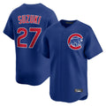 Arlishia C.Cubs #27 Seiya Suzuki Player Royal Limited Home Stitched Jerseys