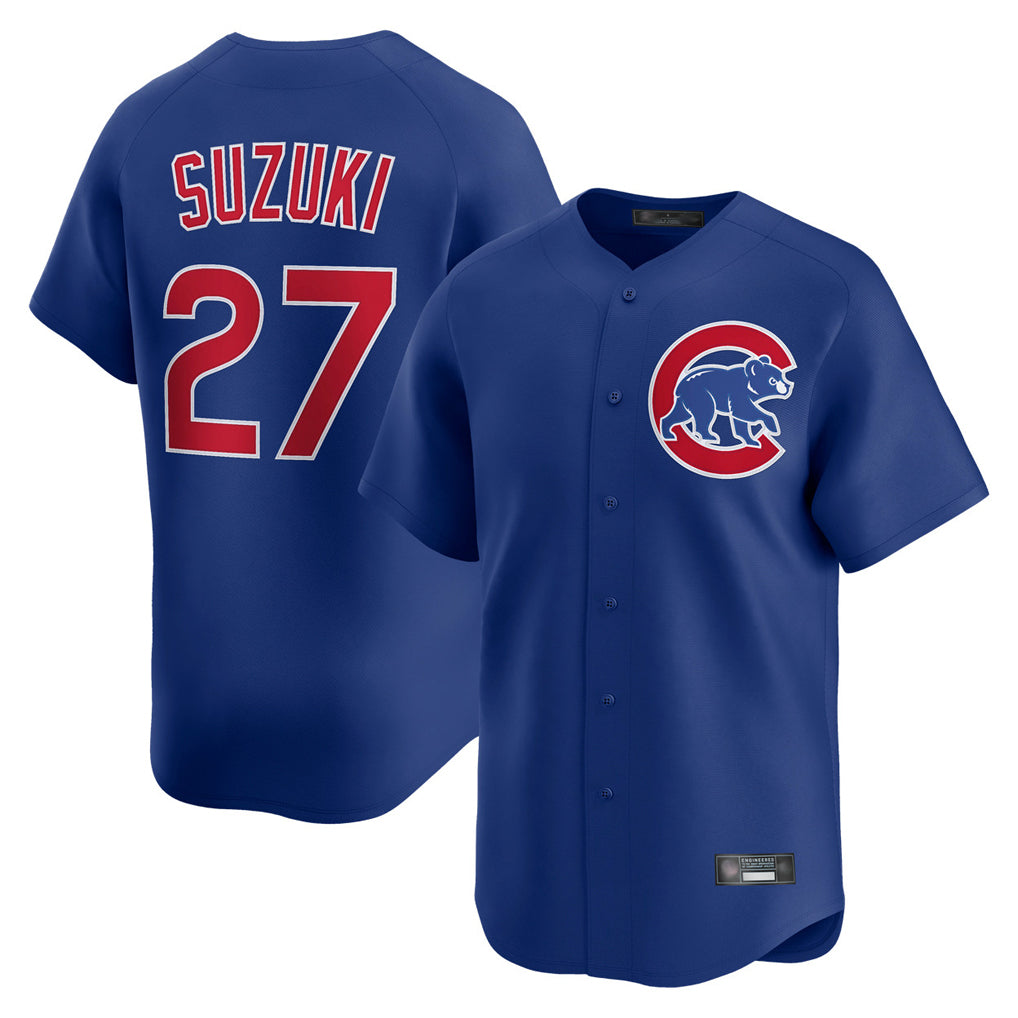 Arlishia C.Cubs #27 Seiya Suzuki Player Royal Limited Home Stitched Jerseys