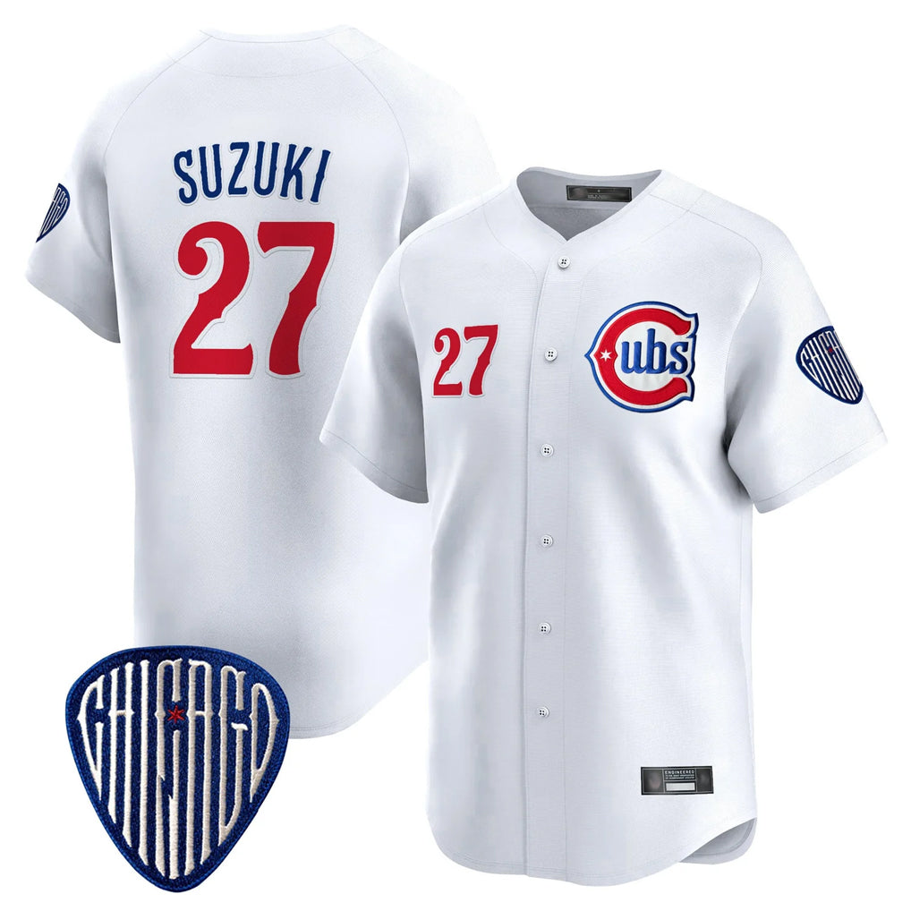 Arlishia C.Cubs #27 Seiya Suzuki Player White Vapor Premier Limited Home Stitched Jerseys
