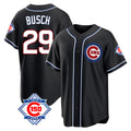 Arlishia C.Cubs #29 Michael Busch Player Black Fashion Out Game Stitched Jerseys