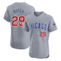 Arlishia C.Cubs #29 Michael Busch Player Gray Road Limited Elite Home Stitched Jerseys