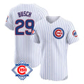 Arlishia C.Cubs #29 Michael Busch Player White 150th Anniversary Limited Elite Home Game Stitched Jerseys