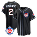 Arlishia C.Cubs #2 Nico Hoerner Player Black Fashion Out 150th Anniversary Game Stitched Jerseys
