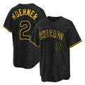 Arlishia C.Cubs #2 Nico Hoerner Player Black Snake Skin City Game Stitched Jerseys
