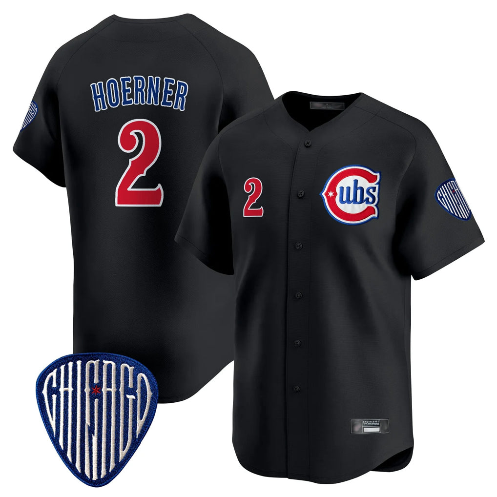 Arlishia C.Cubs #2 Nico Hoerner Player Black Vapor Premier Limited Home Stitched Jerseys