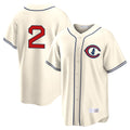 Arlishia C.Cubs #2 Nico Hoerner Player Cream Field of Dreams Home Game Stitched Jerseys