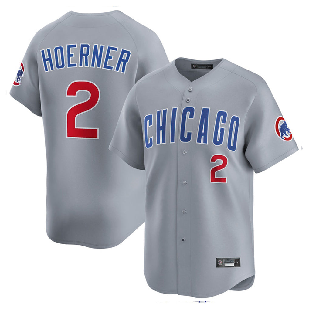 Arlishia C.Cubs #2 Nico Hoerner Player Gray Road Limited Home Stitched Jerseys