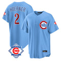 Arlishia C.Cubs #2 Nico Hoerner Player Light Blue 150th Anniversary Home Game Stitched Jerseys
