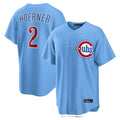 Arlishia C.Cubs #2 Nico Hoerner Player Light Blue Home Game Stitched Jerseys