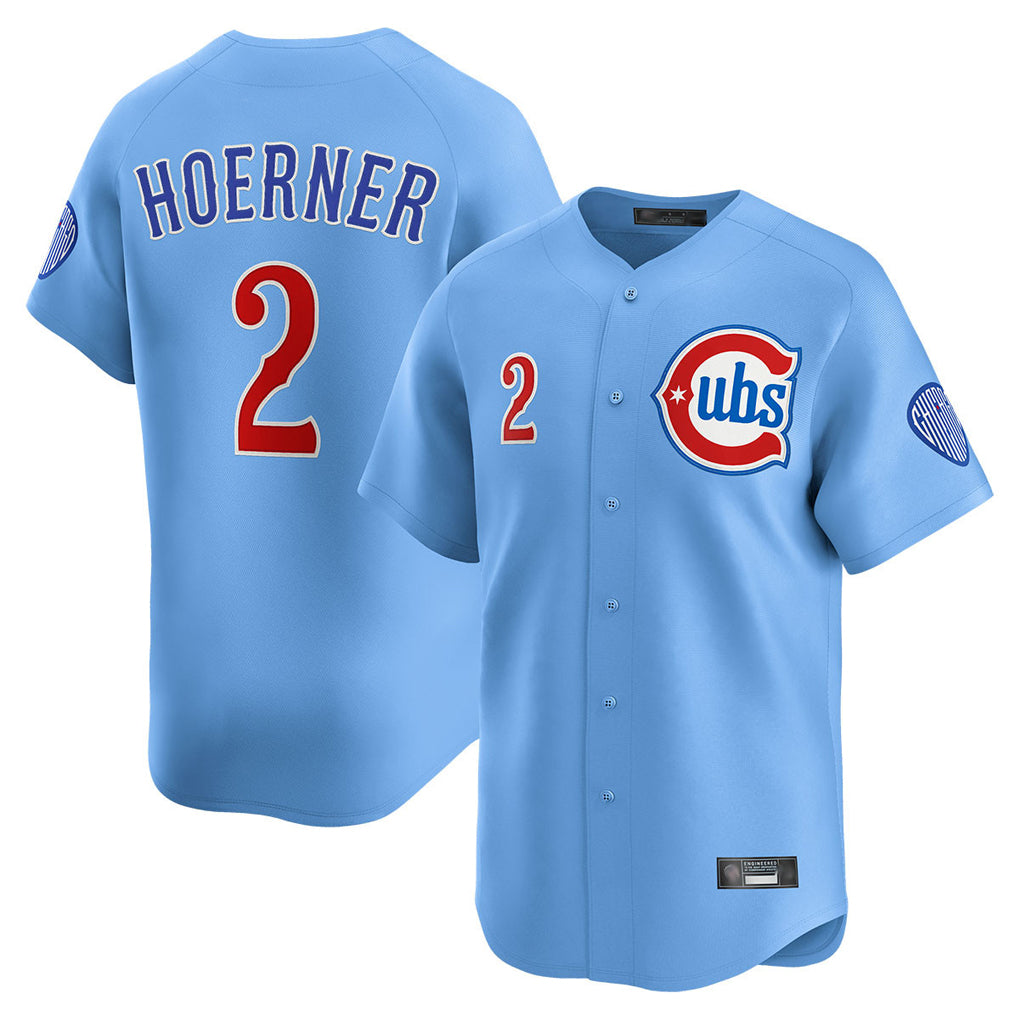 Arlishia C.Cubs #2 Nico Hoerner Player Light Blue Limited Home Stitched Jerseys