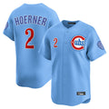 Arlishia C.Cubs #2 Nico Hoerner Player Light Blue Limited Home Stitched Jerseys