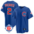 Arlishia C.Cubs #2 Nico Hoerner Player Royal 150th Anniversary Home Game Stitched Jerseys