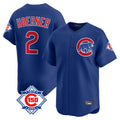 Arlishia C.Cubs #2 Nico Hoerner Player Royal 150th Anniversary Limited Home Stitched Jerseys