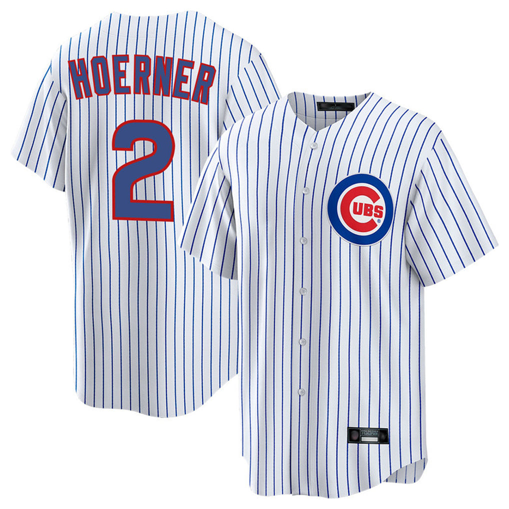 Arlishia C.Cubs #2 Nico Hoerner Player White Game Home Stitched Jerseys
