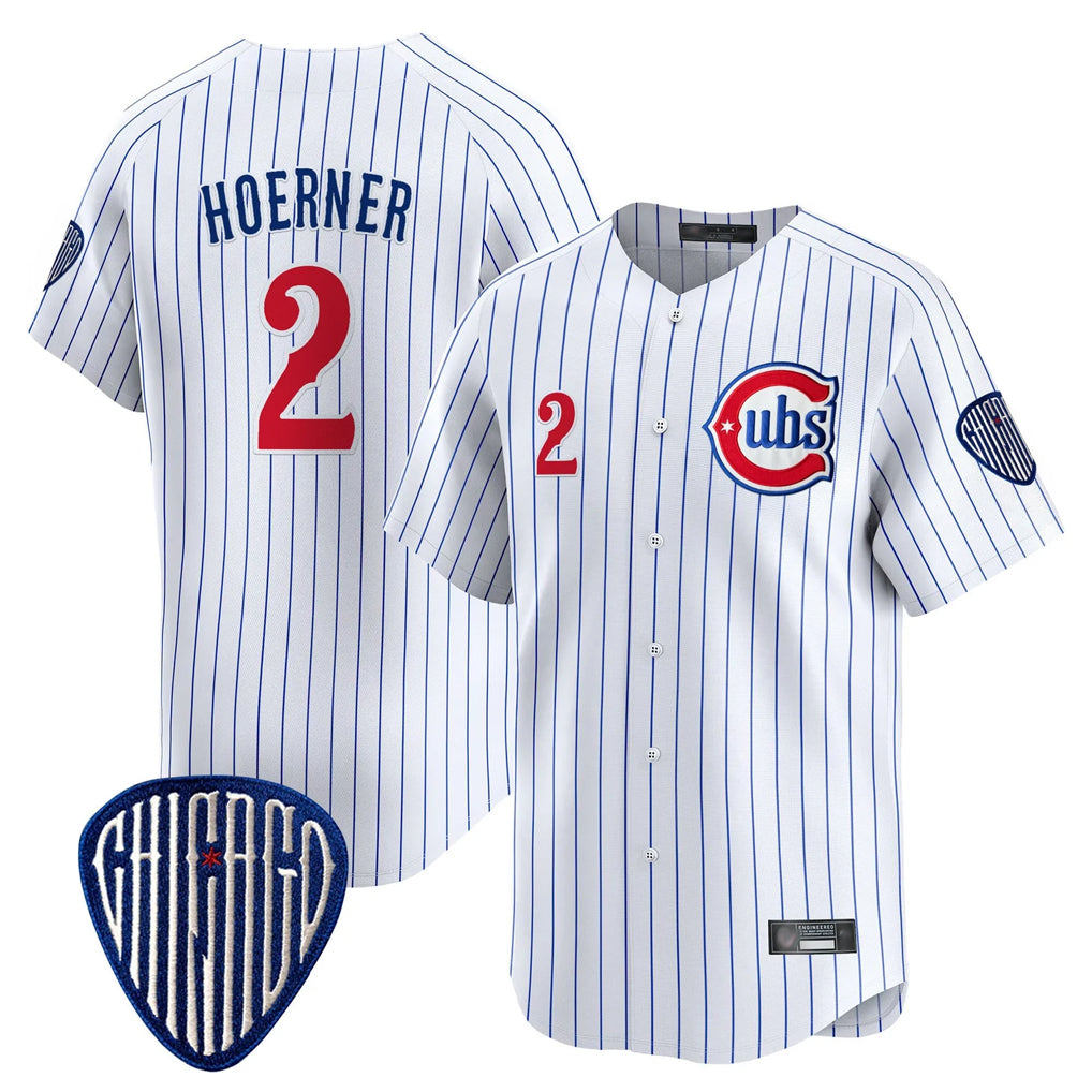 Arlishia C.Cubs #2 Nico Hoerner Player White Pinstripe Vapor Premier Limited Home Stitched Jerseys