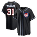 Arlishia C.Cubs #31 Greg Maddux Player Black Fashion Out Game Stitched Jerseys