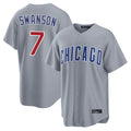 Arlishia C.Cubs #7 Dansby Swanson Player Gray Home Game Stitched Jerseys