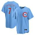 Arlishia C.Cubs #7 Dansby Swanson Player Light Blue Home Game Stitched Jerseys
