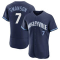 Arlishia C.Cubs #7 Dansby Swanson Player Navy City Connect Limited Elite Home Stitched Jerseys