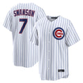 Arlishia C.Cubs #7 Dansby Swanson Player White Game Home Stitched Jerseys
