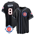 Arlishia C.Cubs #8 Ian Happ Player Black Fashion Out 150th Anniversary Game Stitched Jerseys