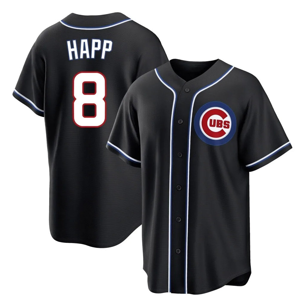 Arlishia C.Cubs #8 Ian Happ Player Black Fashion Out Game Stitched Jerseys
