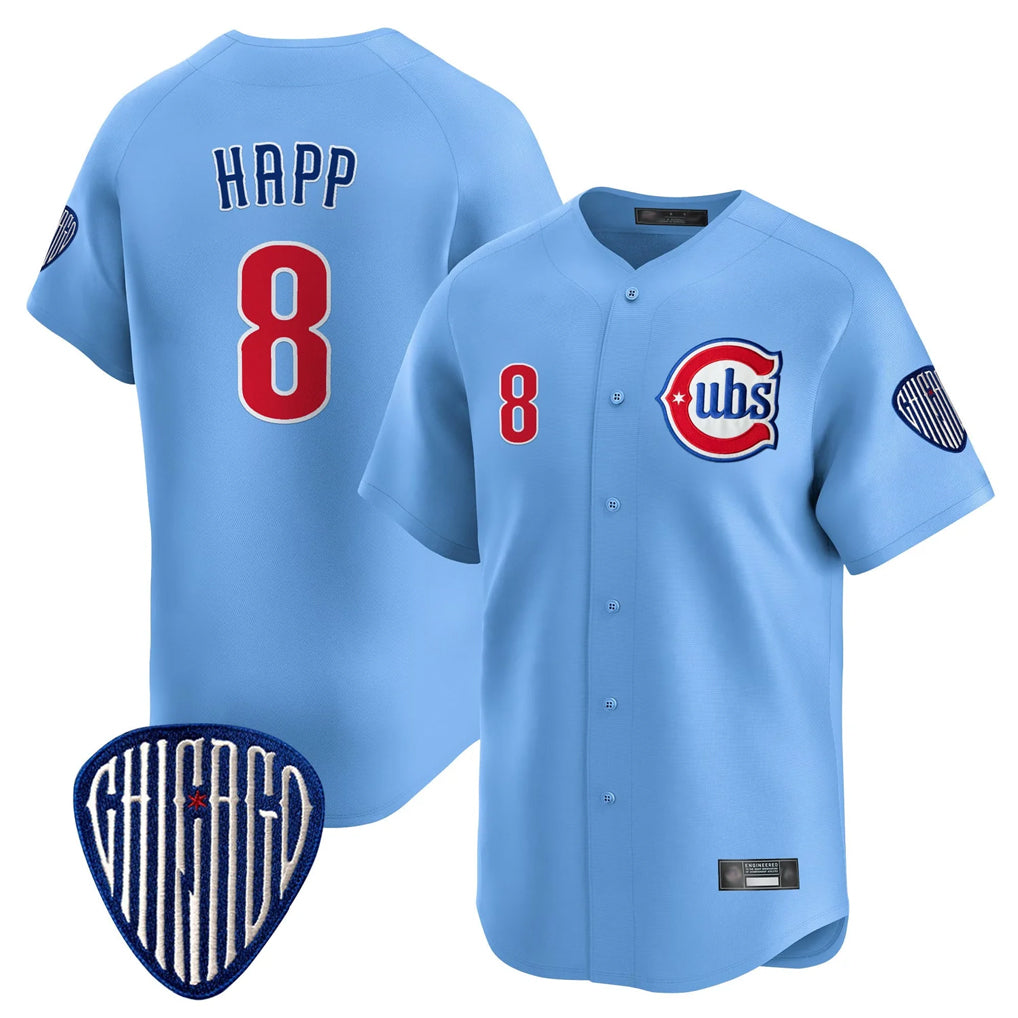 Arlishia C.Cubs #8 Ian Happ Player Blue Vapor Premier Limited Home Stitched Jerseys
