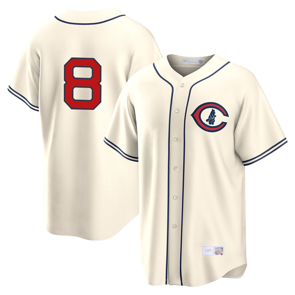 Arlishia C.Cubs #8 Ian Happ Player Cream Field of Dreams Home Game Stitched Jerseys