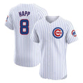 Arlishia C.Cubs #8 Ian Happ Player White Limited Elite Home Game Stitched Jerseys