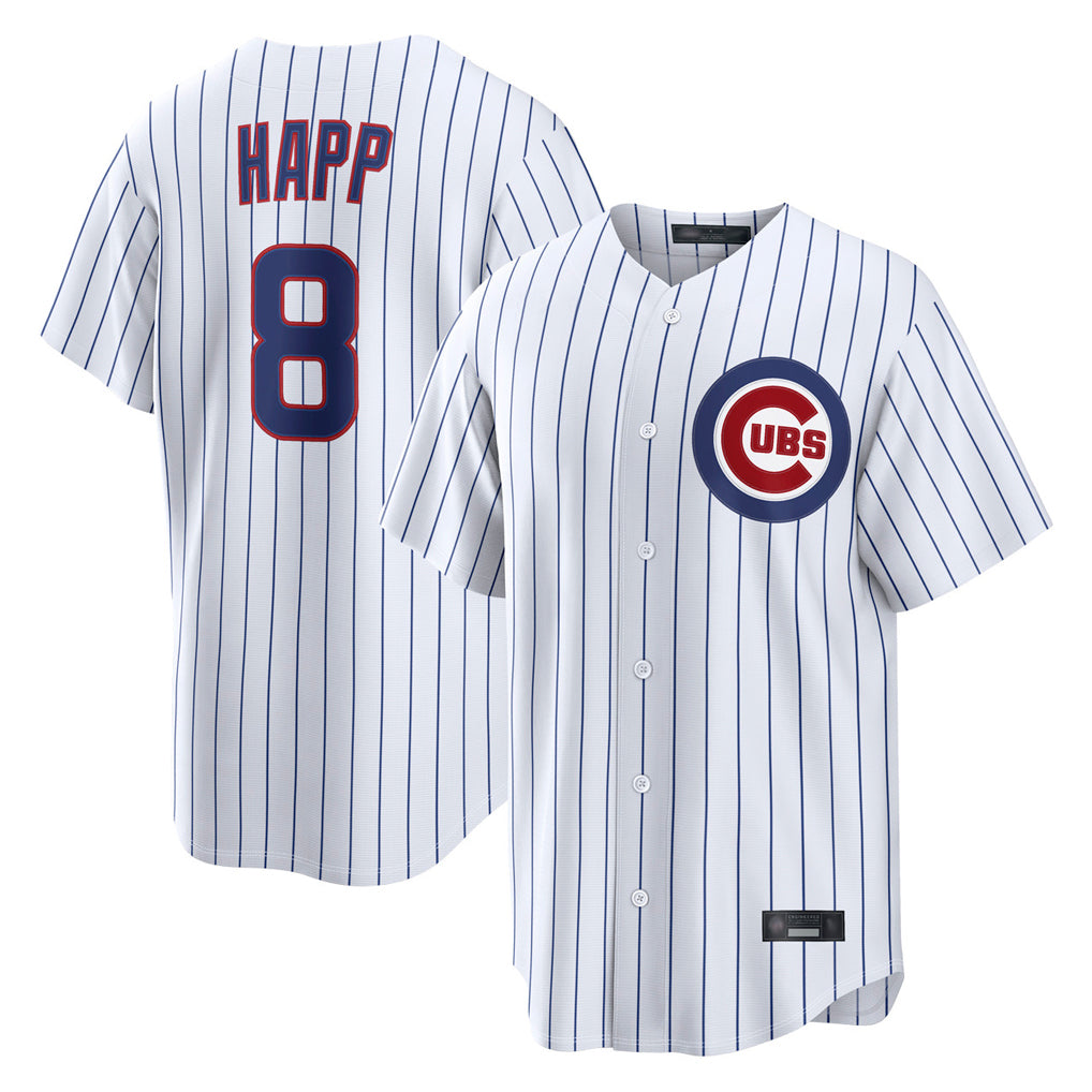 Arlishia C.Cubs #8 Ian Happ Player White Limited Home Game Stitched Jerseys