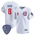 Arlishia C.Cubs #8 Ian Happ Player White Pinstripe Vapor Premier Limited Home Stitched Jerseys