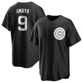 Arlishia C.Cubs #9 Miguel Amaya Player Black Game Stitched Jerseys