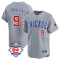 Arlishia C.Cubs #9 Miguel Amaya Player Gray Road 150th Anniversary Limited Home Stitched Jerseys