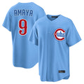Arlishia C.Cubs #9 Miguel Amaya Player Light Blue Home Game Stitched Jerseys